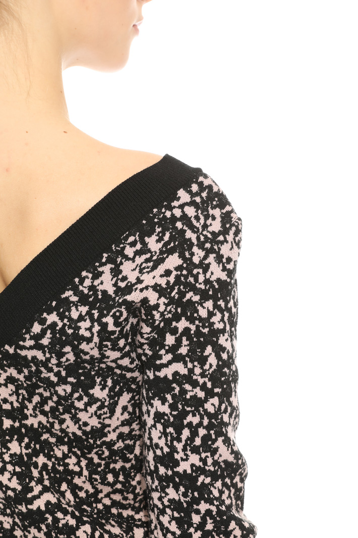 Maglia jacquard con scollo a V Fashion Market Maglia jacquard con scollo a V Fashion Market