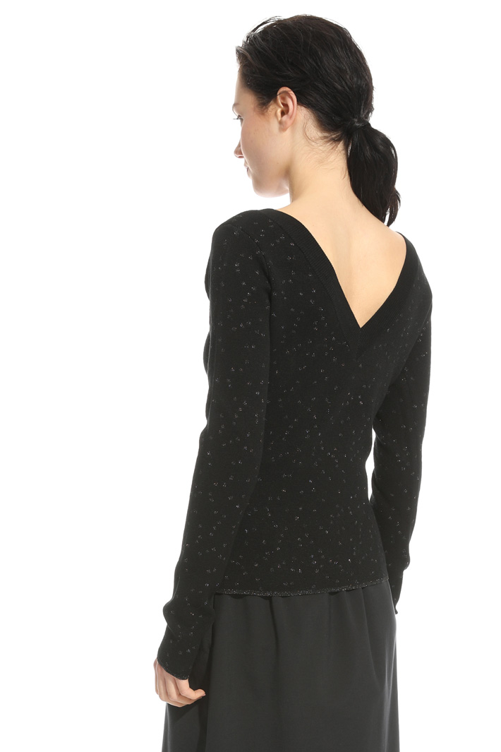 Maglia jacquard con scollo a V Fashion Market Maglia jacquard con scollo a V Fashion Market