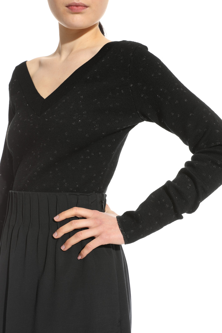 Maglia jacquard con scollo a V Fashion Market Maglia jacquard con scollo a V Fashion Market