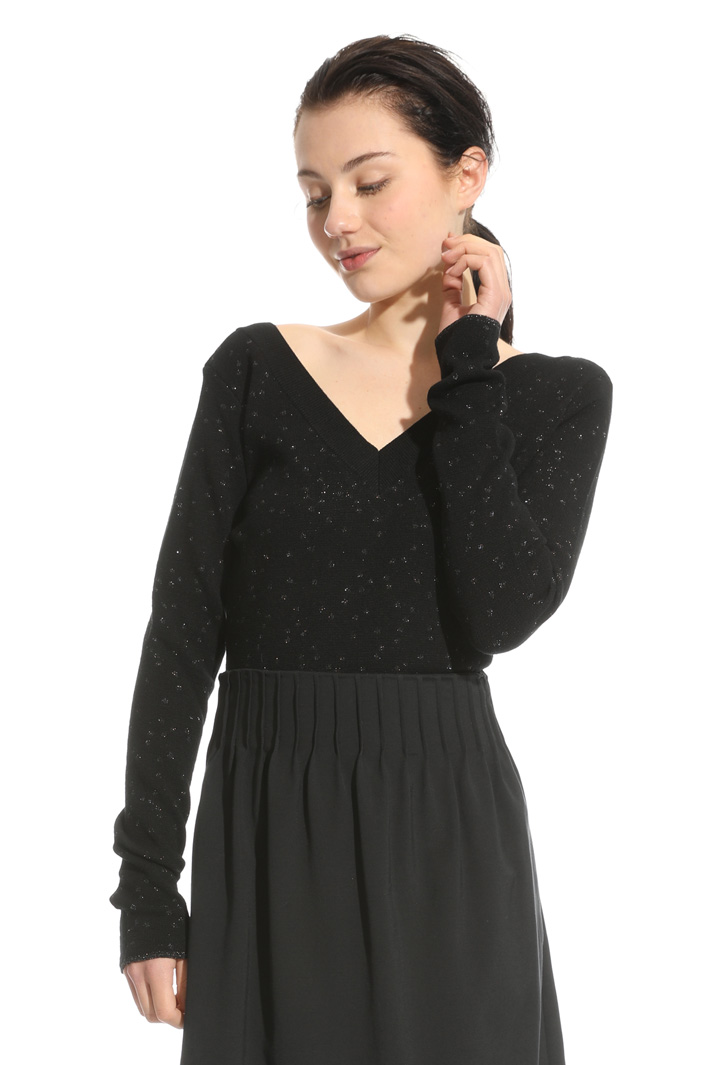 Maglia jacquard con scollo a V Fashion Market Maglia jacquard con scollo a V Fashion Market
