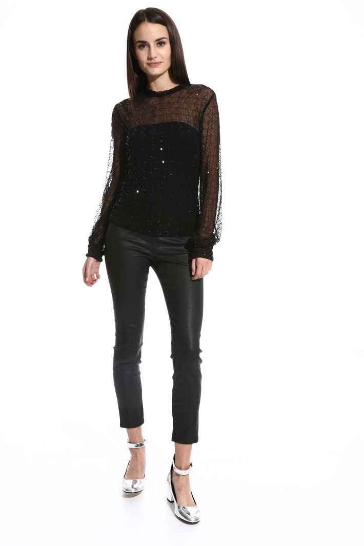 Top in tulle con paillettes Fashion Market Top in tulle con paillettes Fashion Market