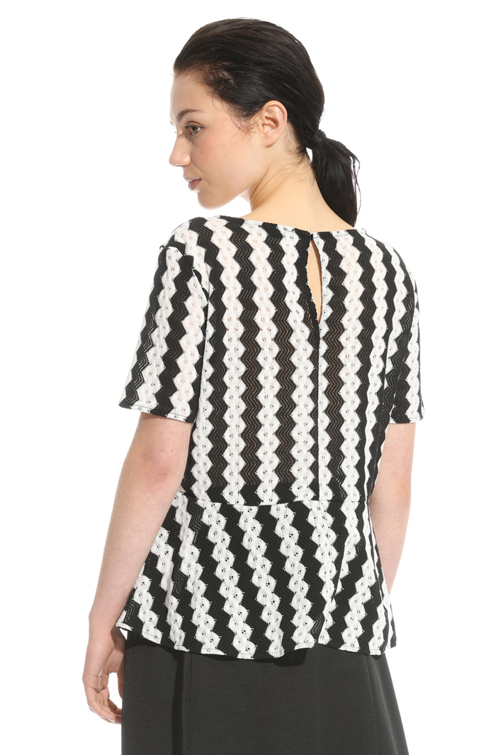 Blusa in jersey effetto pizzo Fashion Market Blusa in jersey effetto pizzo Fashion Market
