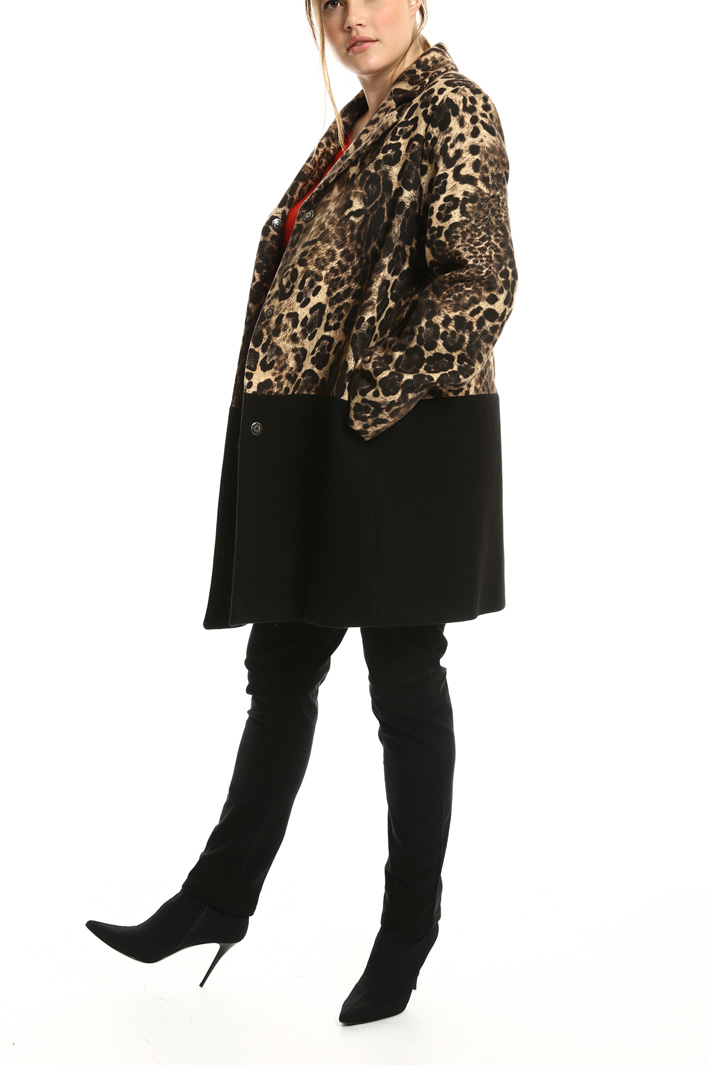 Cappotto in panno animalier Fashion Market Cappotto in panno animalier Fashion Market