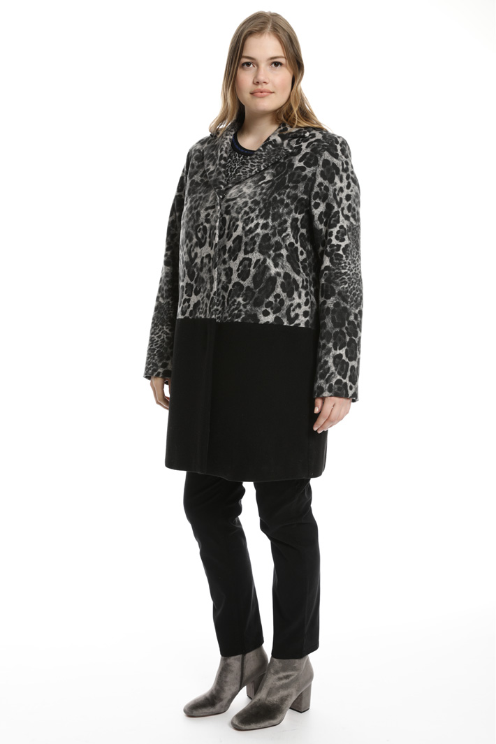 Cappotto in panno animalier Fashion Market Cappotto in panno animalier Fashion Market