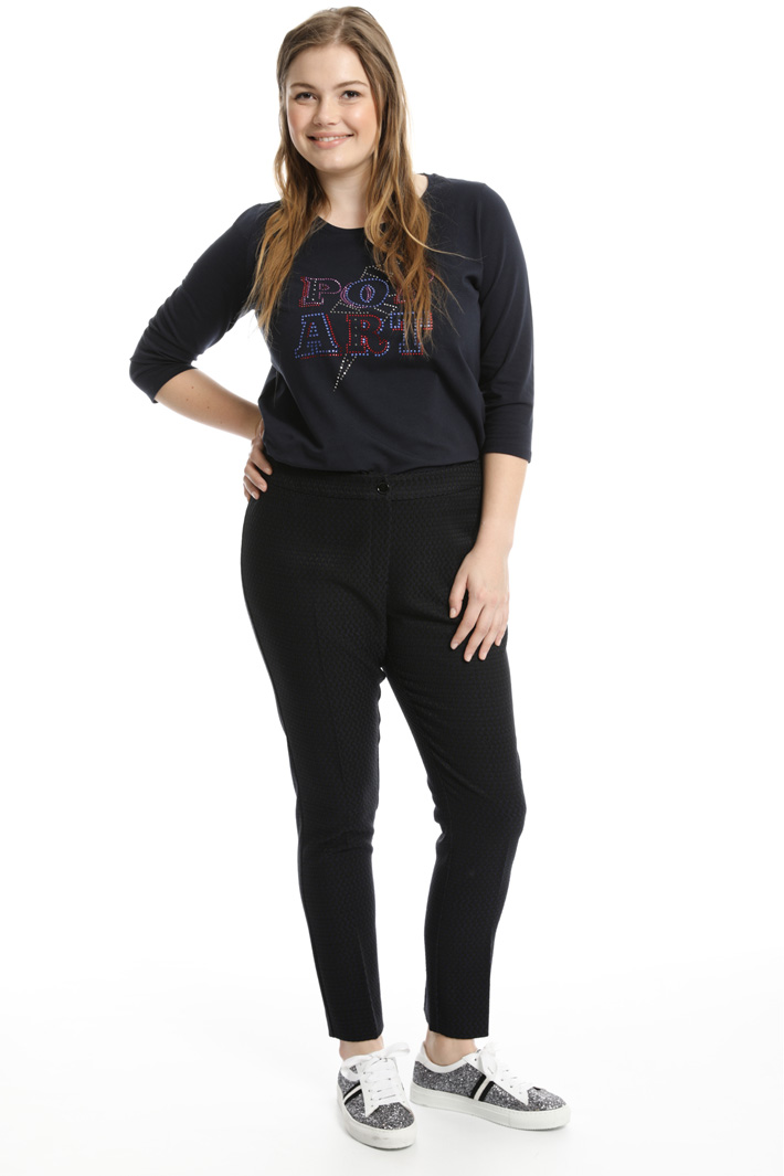 Pantalone jacquard a sigaretta Fashion Market Pantalone jacquard a sigaretta Fashion Market