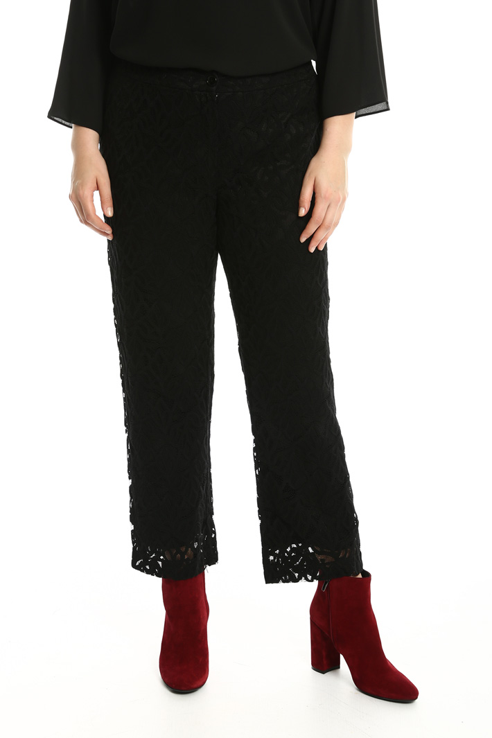 Pantalone in pizzo rebrodé Fashion Market Pantalone in pizzo rebrodé Fashion Market