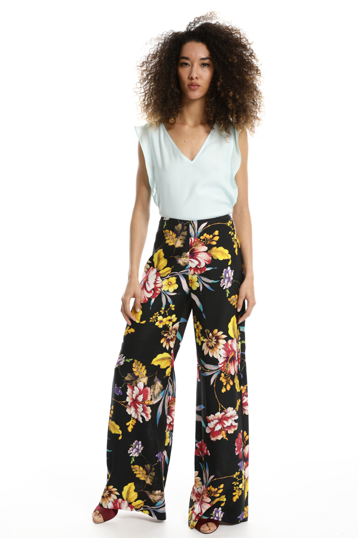 Pantalone ampio in twill Fashion Market Pantalone ampio in twill Fashion Market