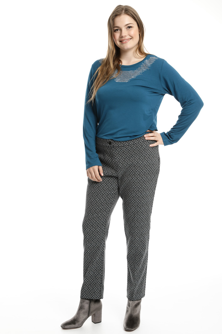 Pantaloni jacquard stretch Fashion Market Pantaloni jacquard stretch Fashion Market