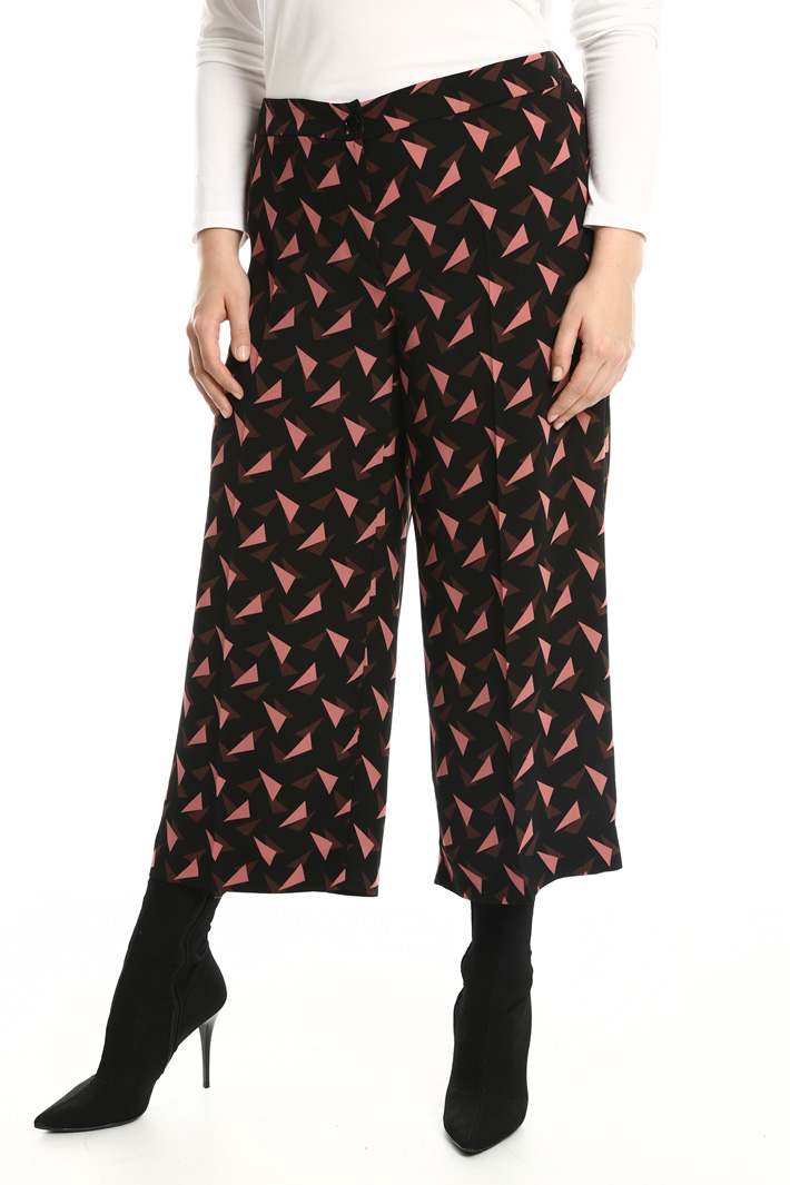 Pantaloni in cady stampato Fashion Market Pantaloni in cady stampato Fashion Market