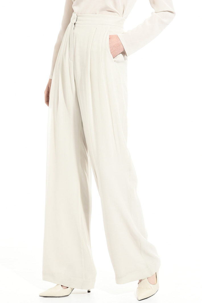 Pantalone in georgette di seta Fashion Market Pantalone in georgette di seta Fashion Market