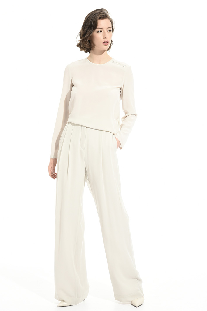 Pantalone in georgette di seta Fashion Market Pantalone in georgette di seta Fashion Market