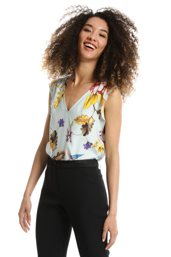 Top in twill di viscosa Fashion Market Top in twill di viscosa Fashion Market