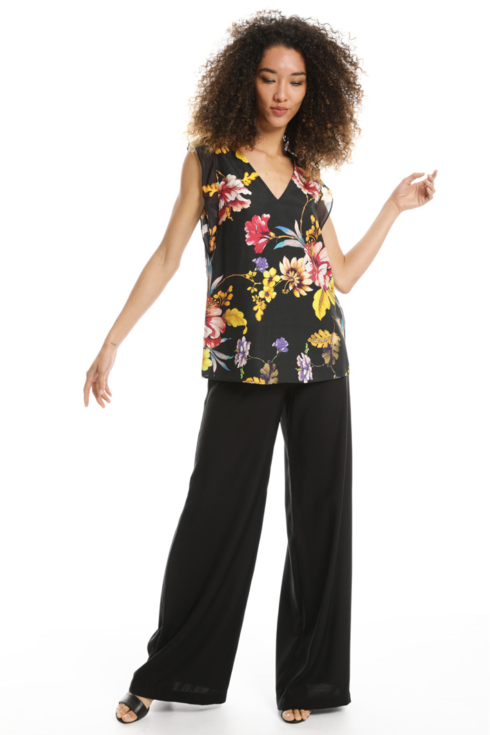 Top in twill di viscosa Fashion Market Top in twill di viscosa Fashion Market