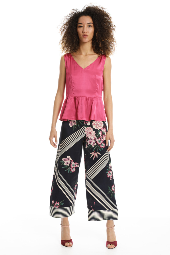 Top peplo in raso Fashion Market Top peplo in raso Fashion Market