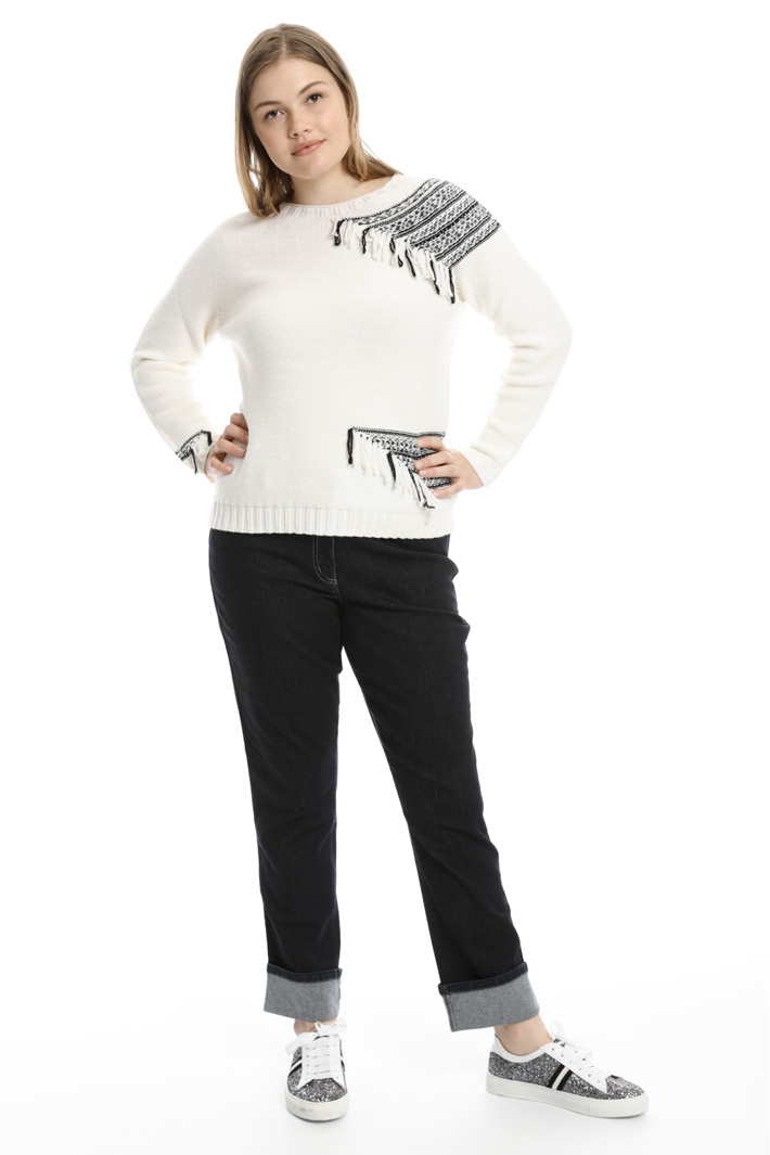 Jeans lungo con risvolto Fashion Market Jeans lungo con risvolto Fashion Market
