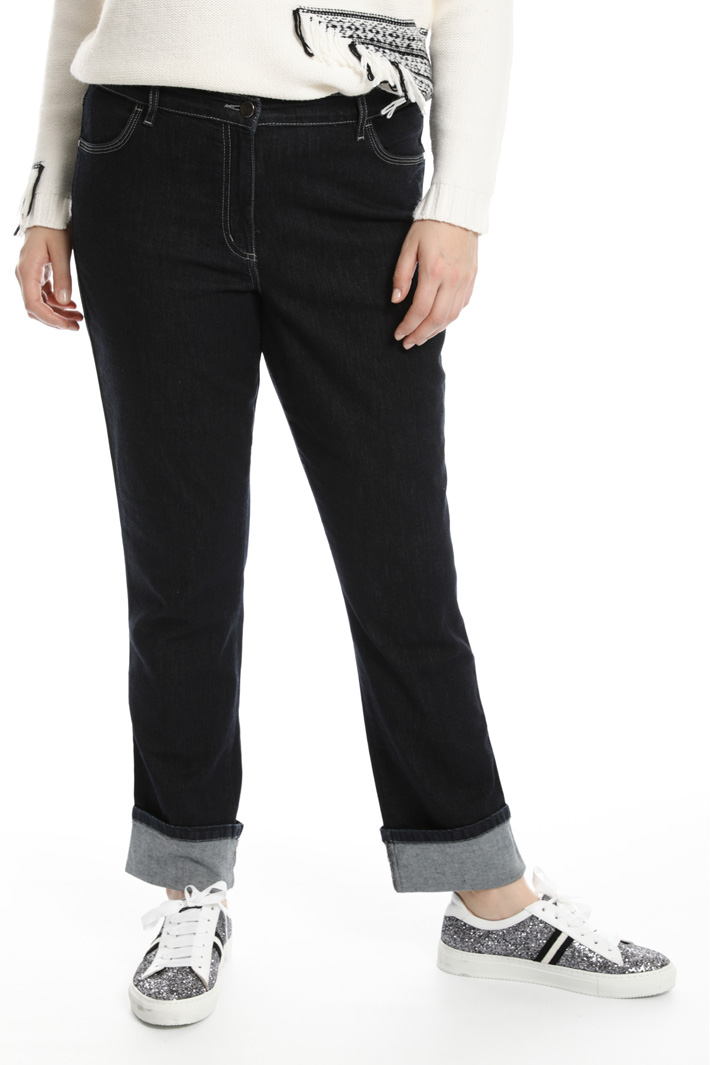 Jeans lungo con risvolto Fashion Market Jeans lungo con risvolto Fashion Market