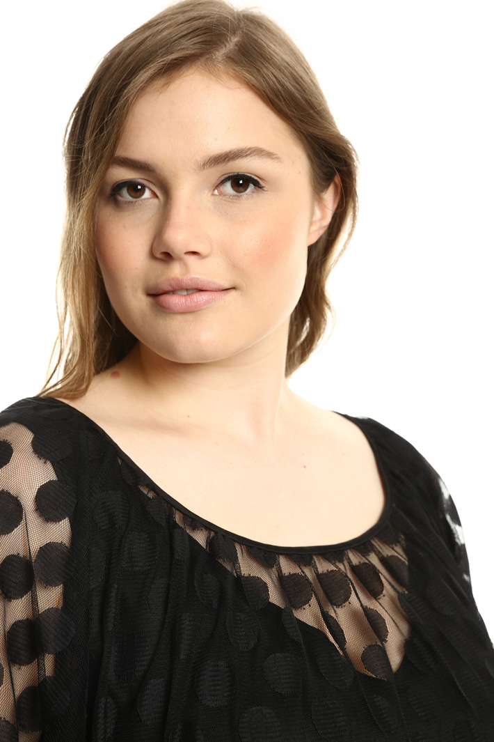Top in tulle jacquard Fashion Market Top in tulle jacquard Fashion Market