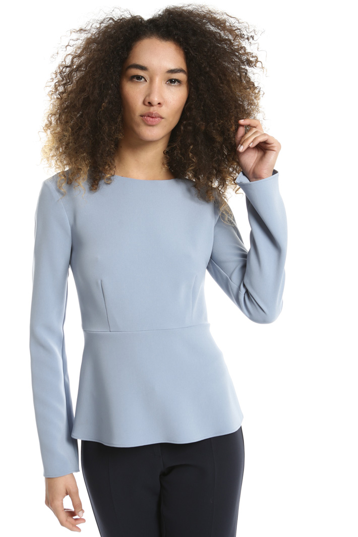 Blusa peplo in triacetato Fashion Market Blusa peplo in triacetato Fashion Market