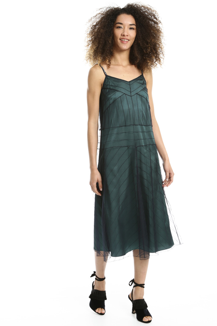 Abito in satin foderato tulle Fashion Market Abito in satin foderato tulle Fashion Market