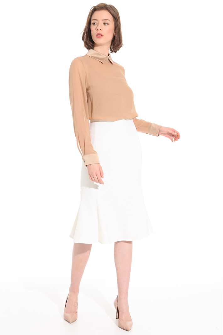 Blusa in georgette e raso Fashion Market Blusa in georgette e raso Fashion Market