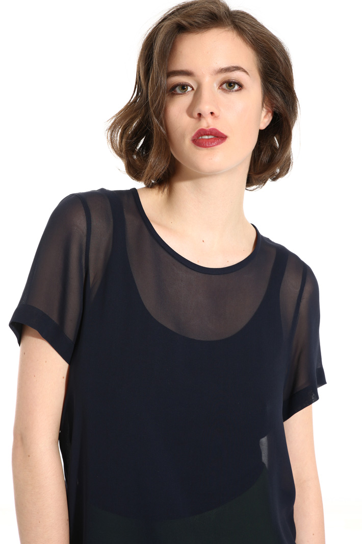 Blusa in georgette di seta Fashion Market Blusa in georgette di seta Fashion Market