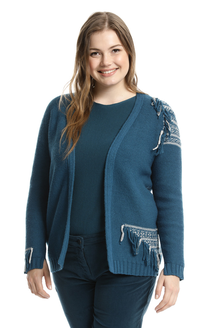 Cardigan in lana con frange Fashion Market Cardigan in lana con frange Fashion Market