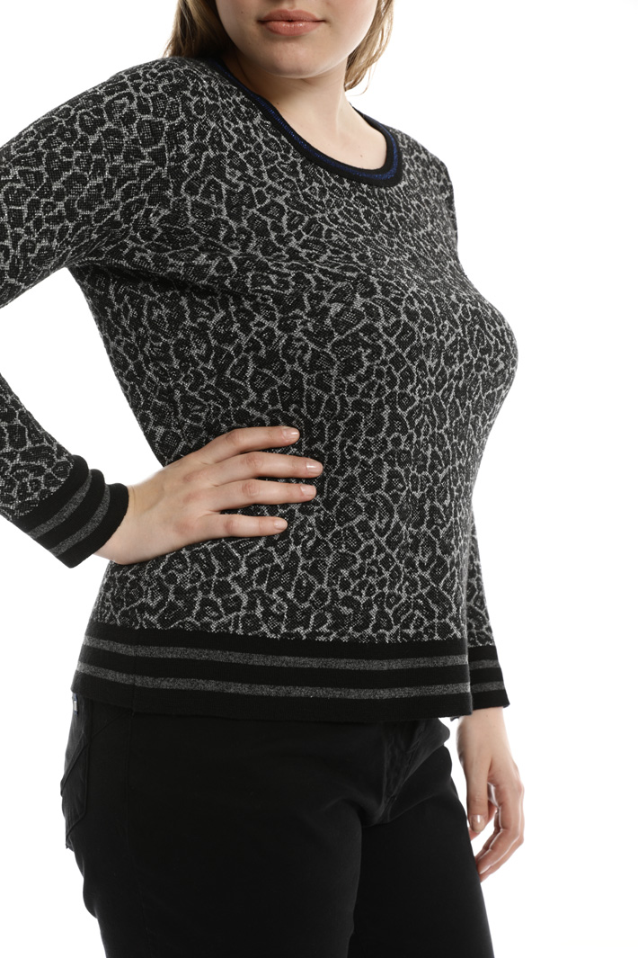 Maglia in jacquard maculato Fashion Market Maglia in jacquard maculato Fashion Market