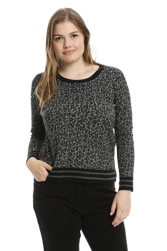 Maglia in jacquard maculato Fashion Market Maglia in jacquard maculato Fashion Market