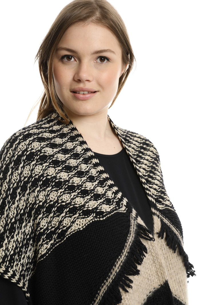 Poncho in lana jacquard Fashion Market Poncho in lana jacquard Fashion Market