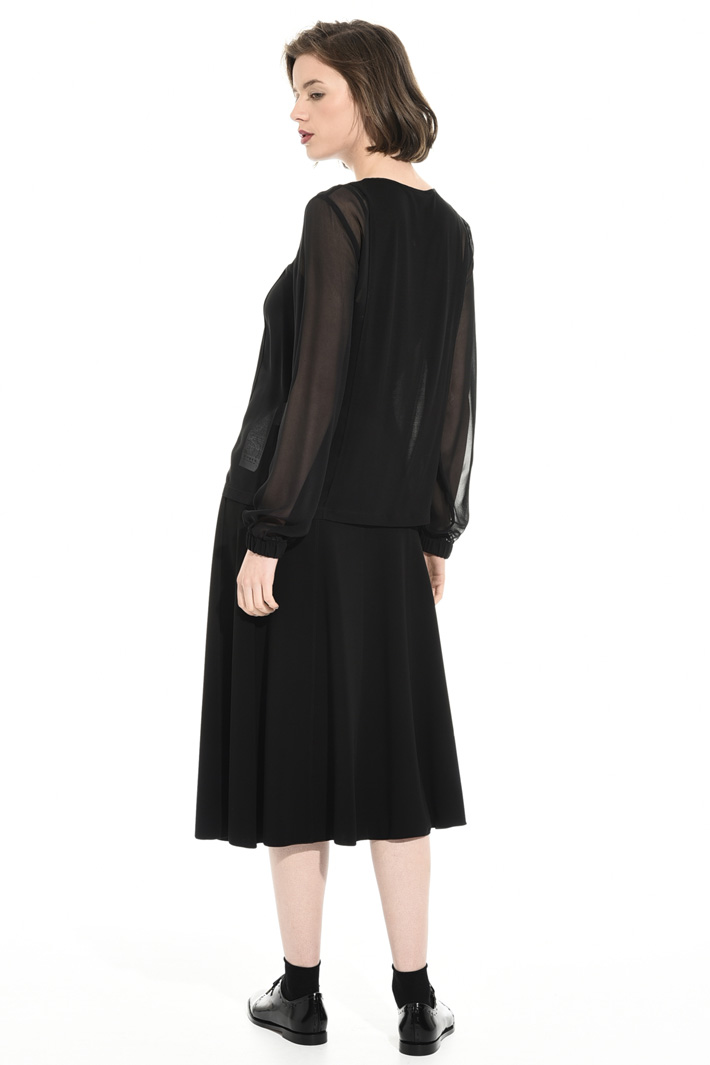 Blusa in jersey e crepe Fashion Market Blusa in jersey e crepe Fashion Market