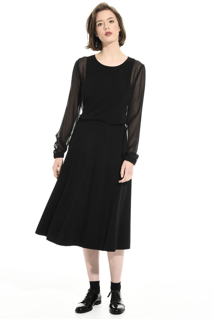 Blusa in jersey e crepe Fashion Market Blusa in jersey e crepe Fashion Market