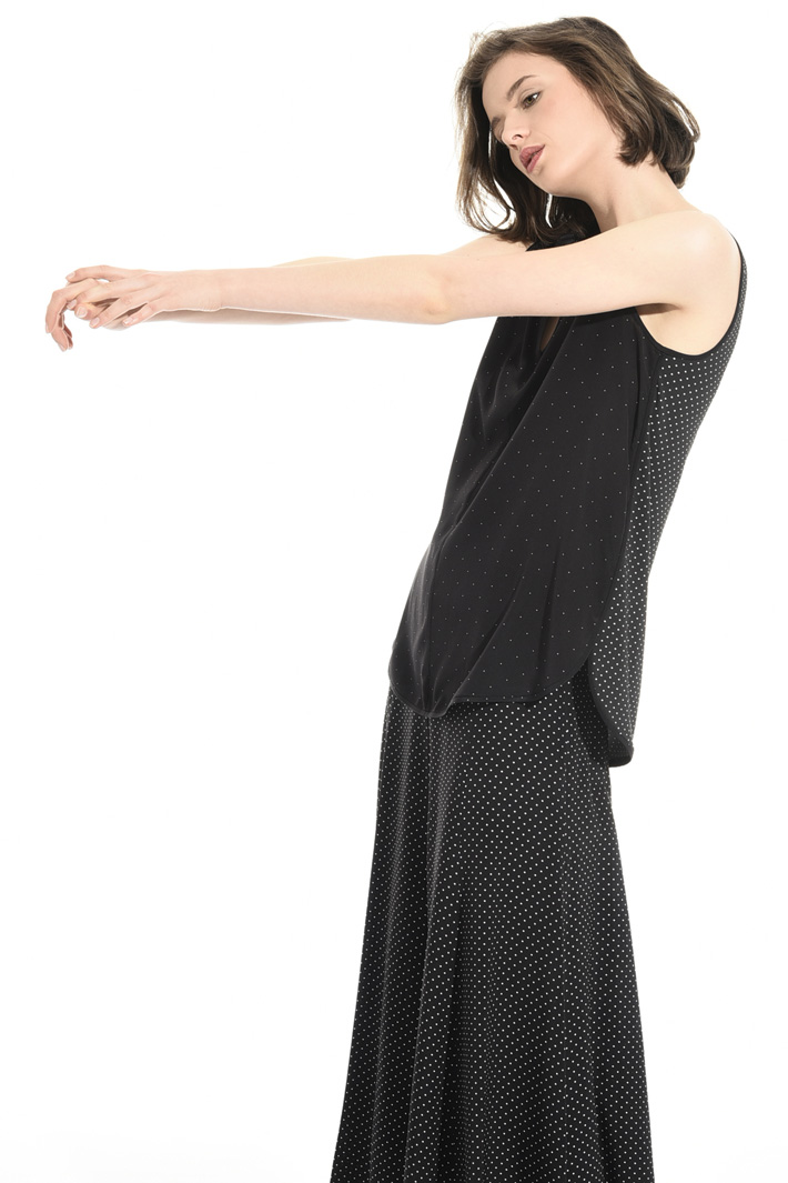 Top in jersey e crepe Fashion Market Top in jersey e crepe Fashion Market
