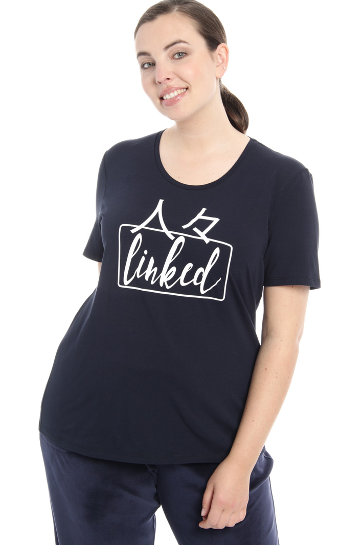 T-shirt in jersey con stampa Fashion Market T-shirt in jersey con stampa Fashion Market