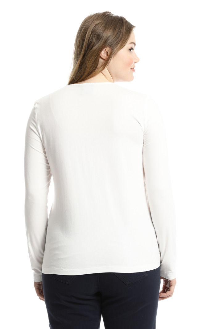 T-shirt con pannello georgette Fashion Market T-shirt con pannello georgette Fashion Market
