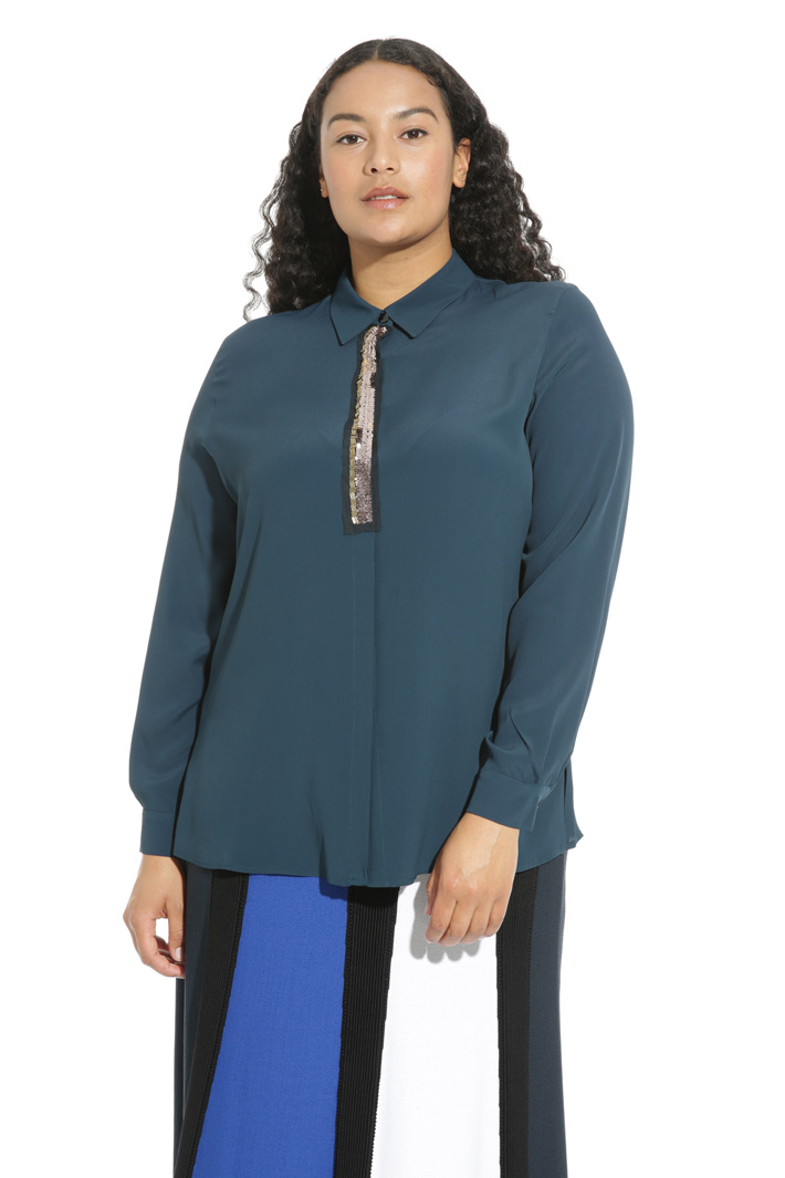 Camicia in seta con ricamo Fashion Market Camicia in seta con ricamo Fashion Market