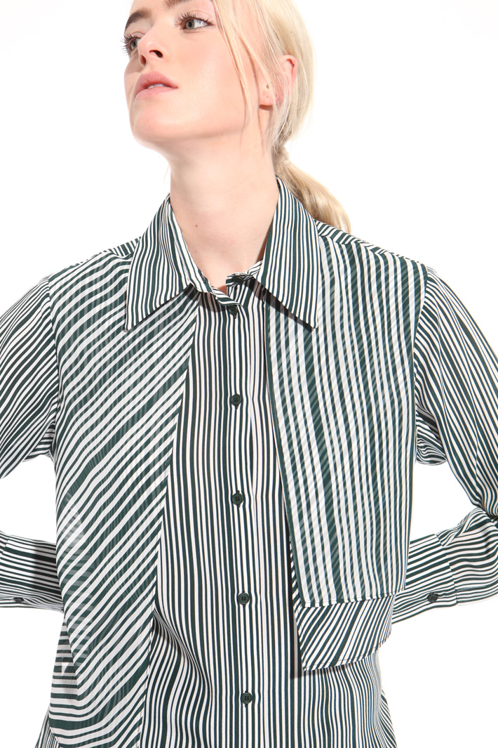Camicia in crepe rigata Fashion Market Camicia in crepe rigata Fashion Market