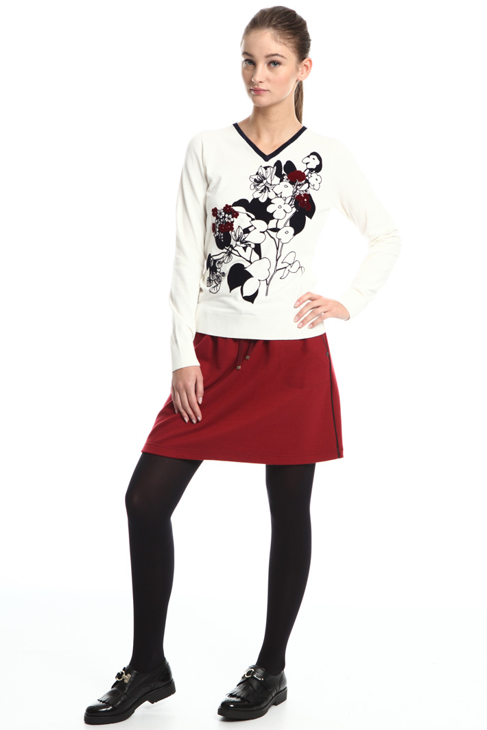 Maglia con stampa flock Fashion Market Maglia con stampa flock Fashion Market