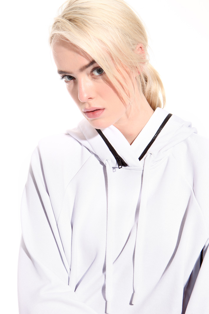 Felpa in cotone con zip Fashion Market Felpa in cotone con zip Fashion Market