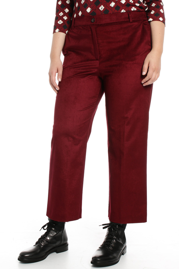 Pantaloni cropped in velluto Fashion Market Pantaloni cropped in velluto Fashion Market