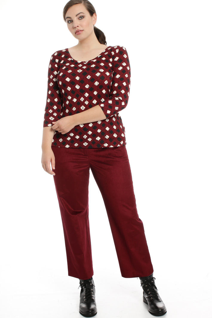 Pantaloni cropped in velluto Fashion Market Pantaloni cropped in velluto Fashion Market