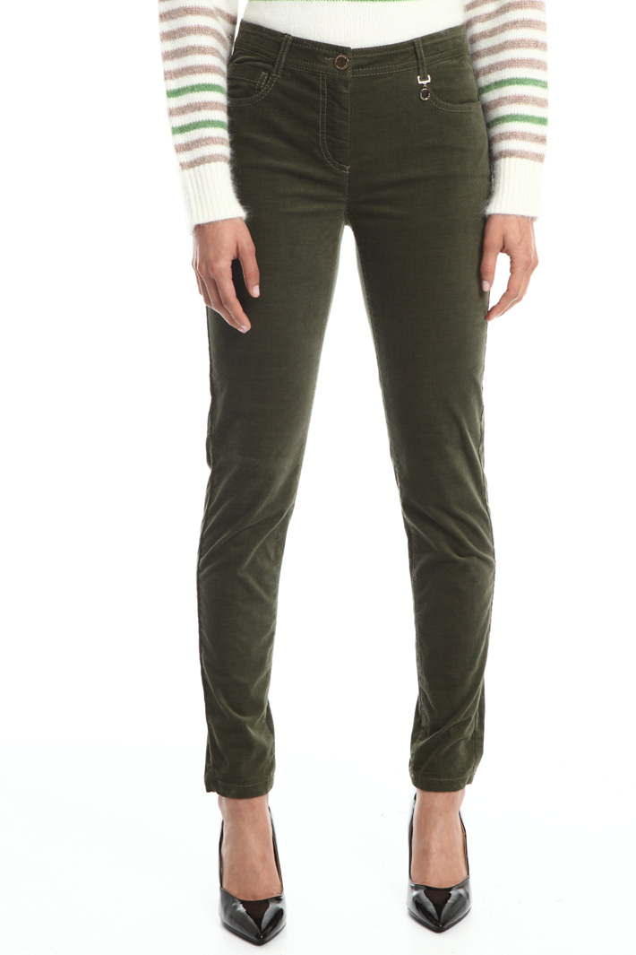 Pantalone aderente in velluto Fashion Market Pantalone aderente in velluto Fashion Market