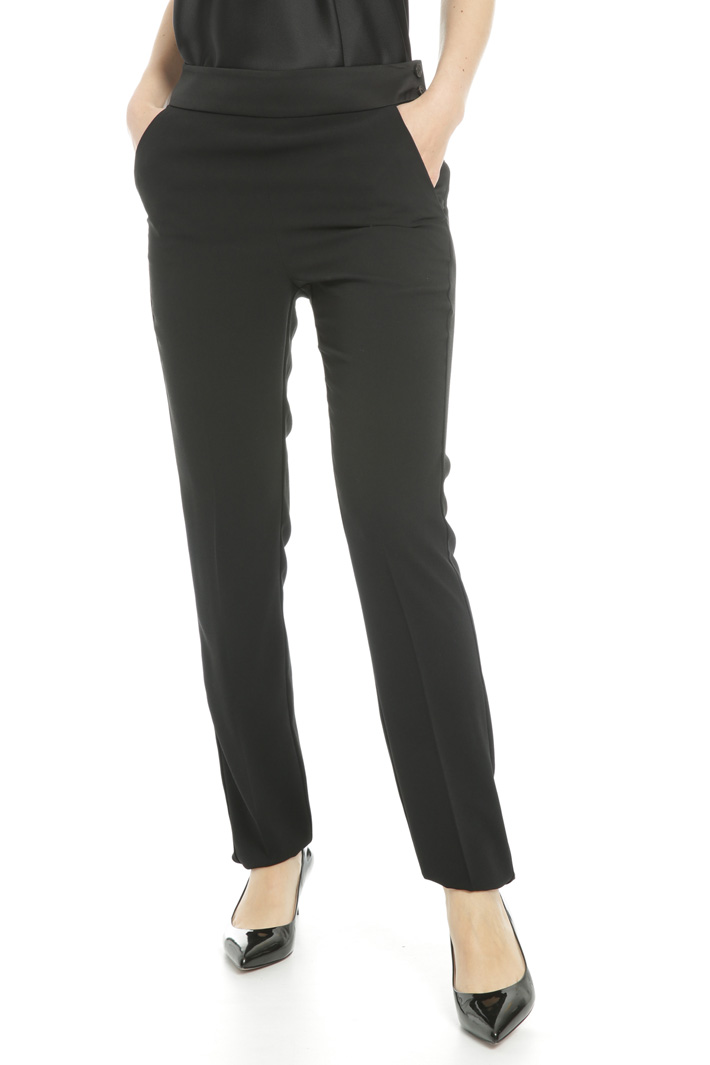 Pantalone in crepe enver satin Fashion Market Pantalone in crepe enver satin Fashion Market