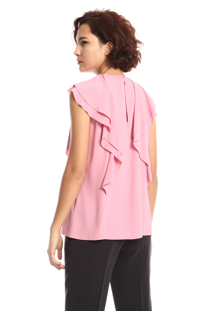 Top con volant in misto seta Fashion Market Top con volant in misto seta Fashion Market