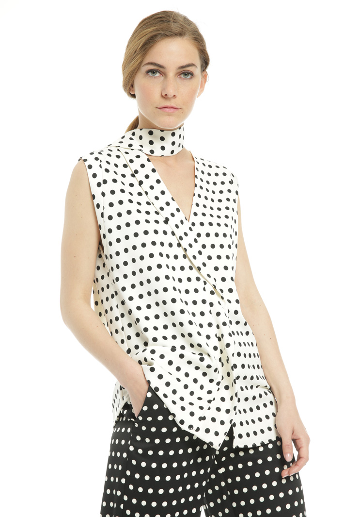Top in crepe enver satin Fashion Market Top in crepe enver satin Fashion Market