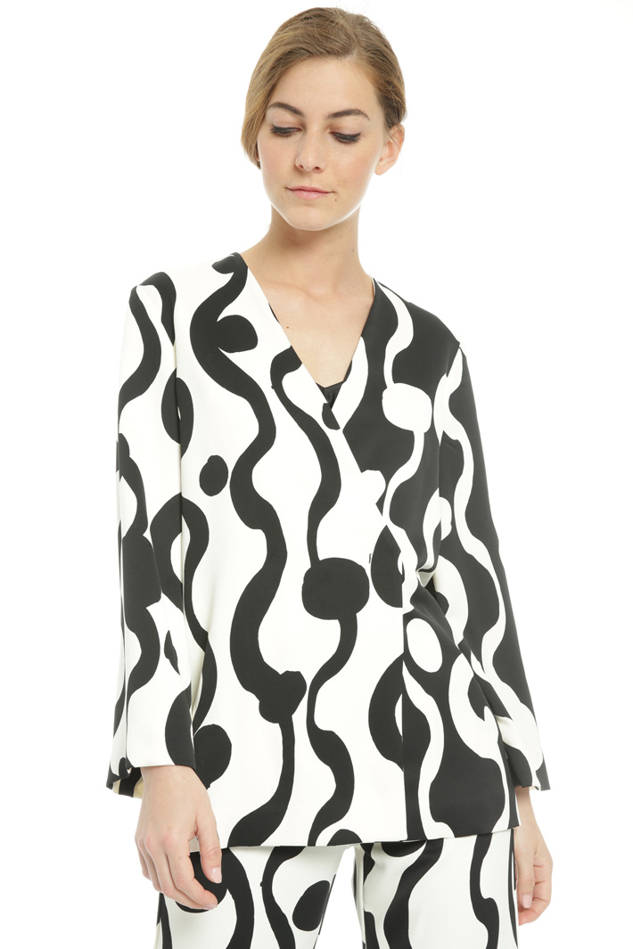 Casacca in crepe enver satin Fashion Market Casacca in crepe enver satin Fashion Market