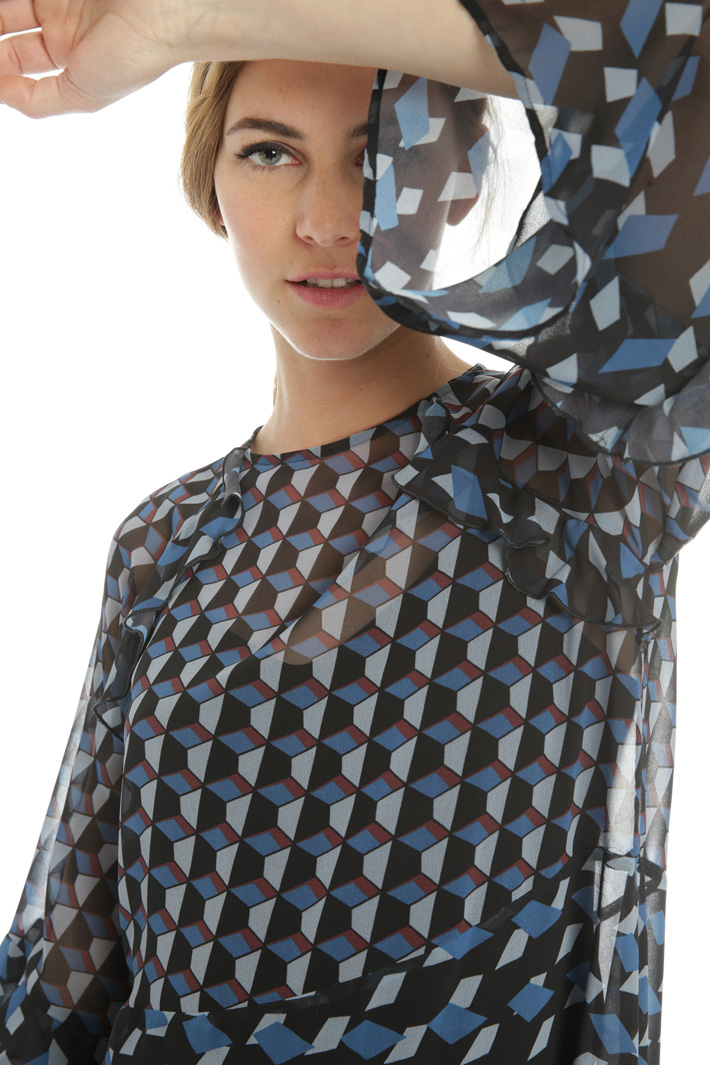 Abito volant in georgette Fashion Market Abito volant in georgette Fashion Market