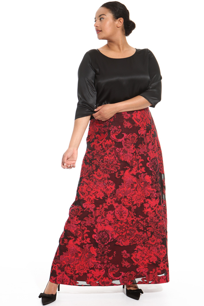 Gonna in fil coupé jacquard Fashion Market Gonna in fil coupé jacquard Fashion Market