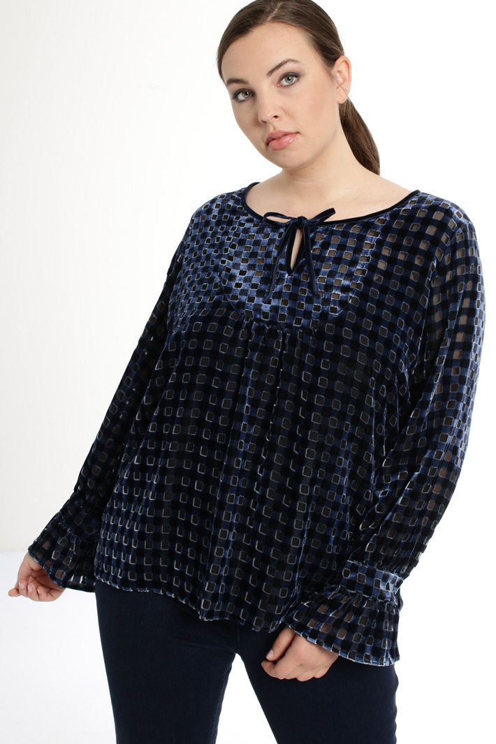 Blusa in velluto devoré Fashion Market Blusa in velluto devoré Fashion Market