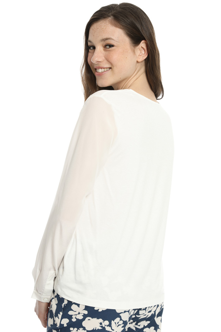 Blusa in seta e jersey stretch Fashion Market Blusa in seta e jersey stretch Fashion Market