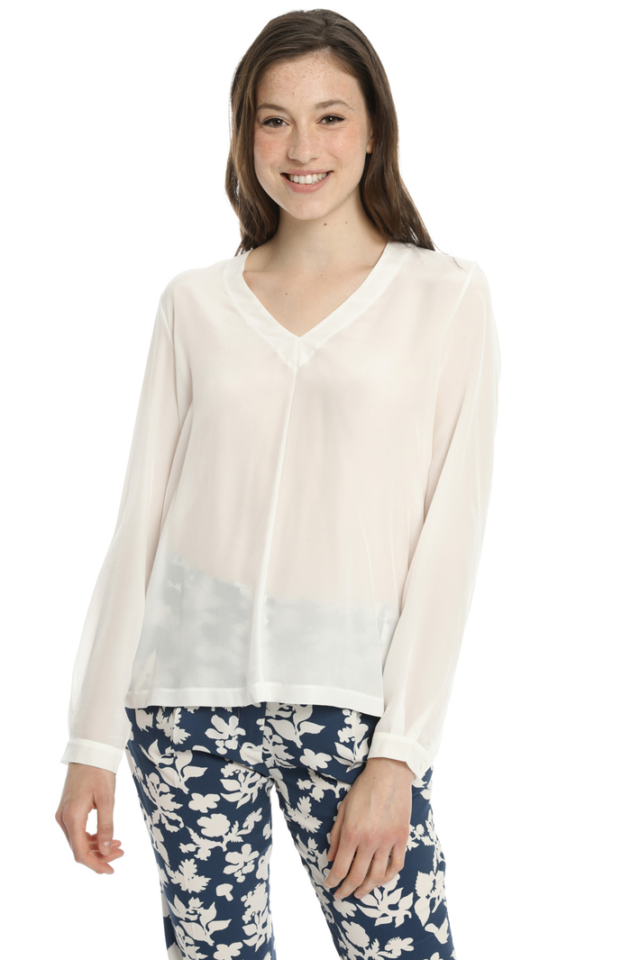 Blusa in seta e jersey stretch Fashion Market Blusa in seta e jersey stretch Fashion Market
